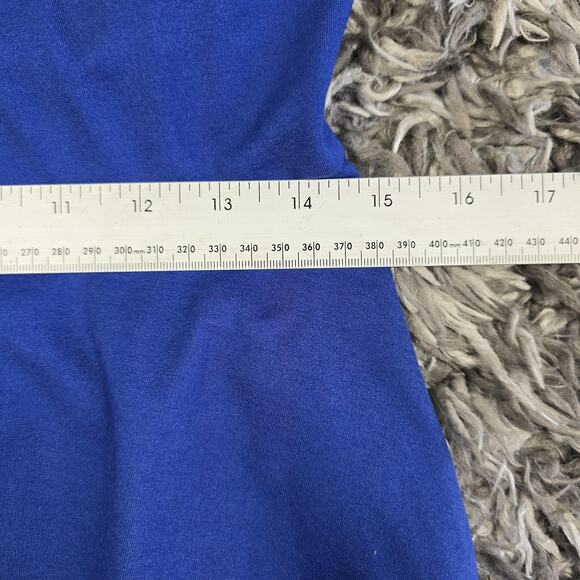 Sarin Mathews Dress Womens Large Royal Blue Off Shoulder High Low Skater Party - Picture 2 of 7